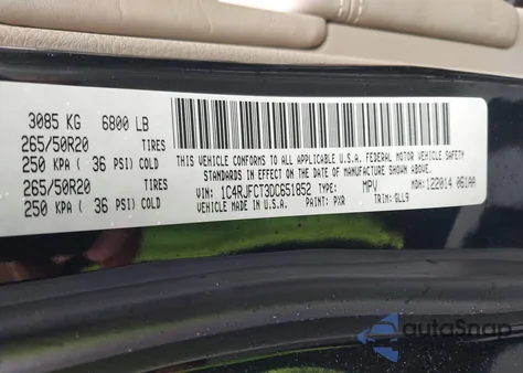 2013 Jeep Grand Cherokee Overland from USA, damaged, VIN 1C4RJFCT3DC651852